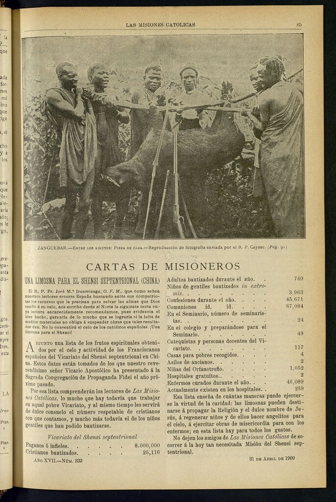Miniatura de Las Misiones Católicas del 30 de abril de 1909