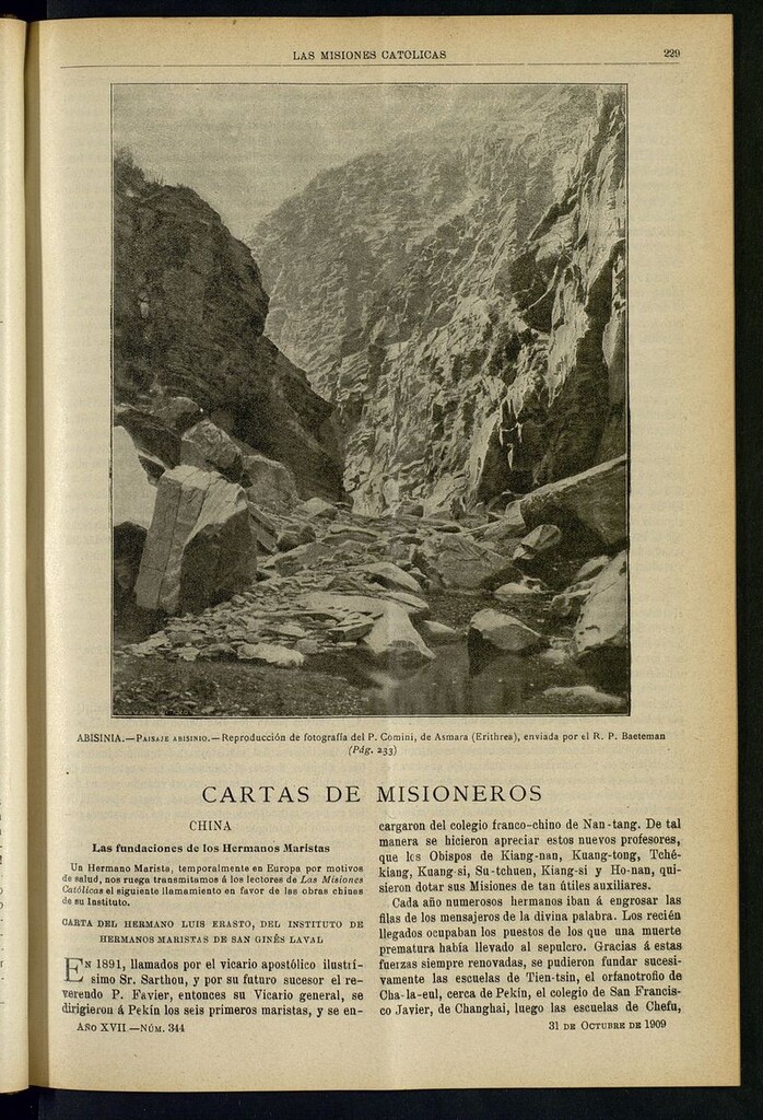 Miniatura de Las Misiones Católicas del 31 de octubre de 1909