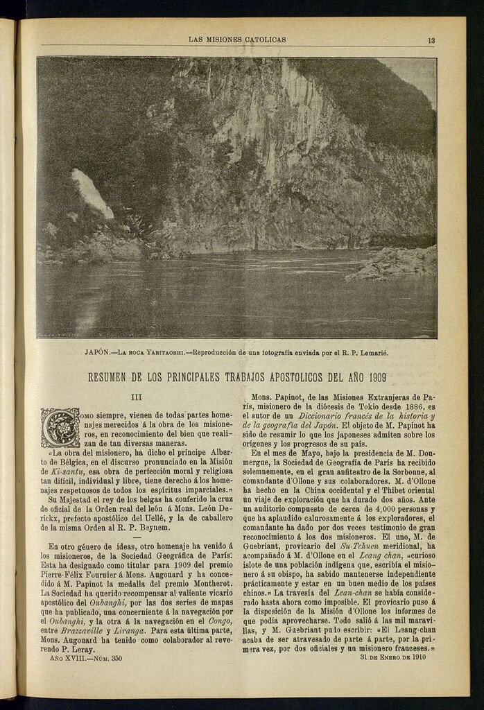 Miniatura de Las Misiones Católicas del 31 de enero de 1910