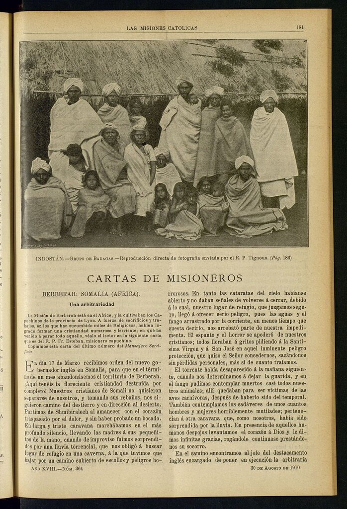 Miniatura de Las Misiones Católicas del 30 de agosto de 1910