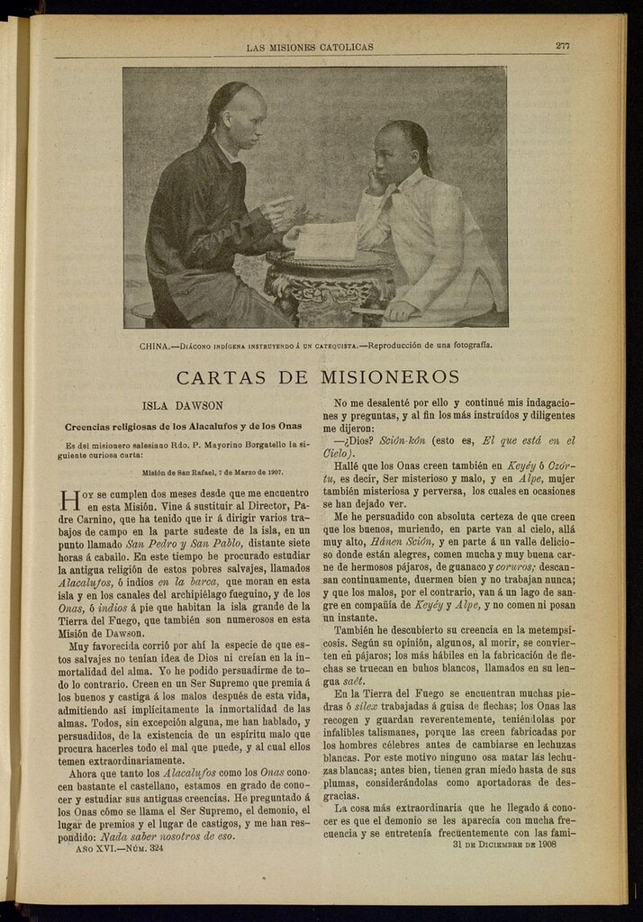 Miniatura de Las Misiones Católicas del 31 de diciembre de 1908