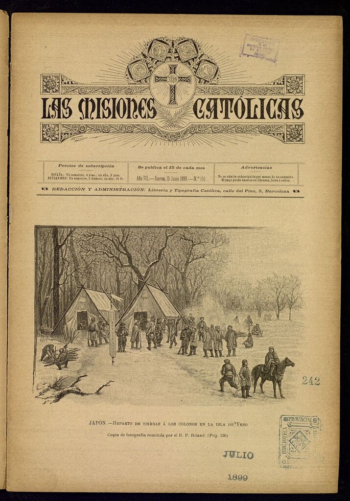 Miniatura de Las Misiones Católicas del 15 de junio de 1899