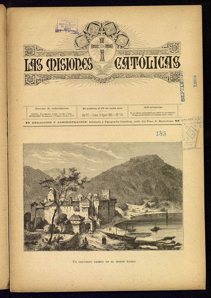 Miniatura de Las Misiones Católicas del 14 de agosto de 1899
