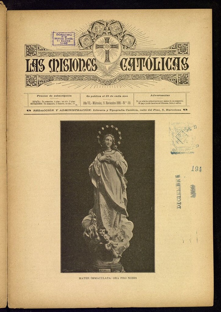 Miniatura de Las Misiones Católicas del 15 de noviembre de 1899