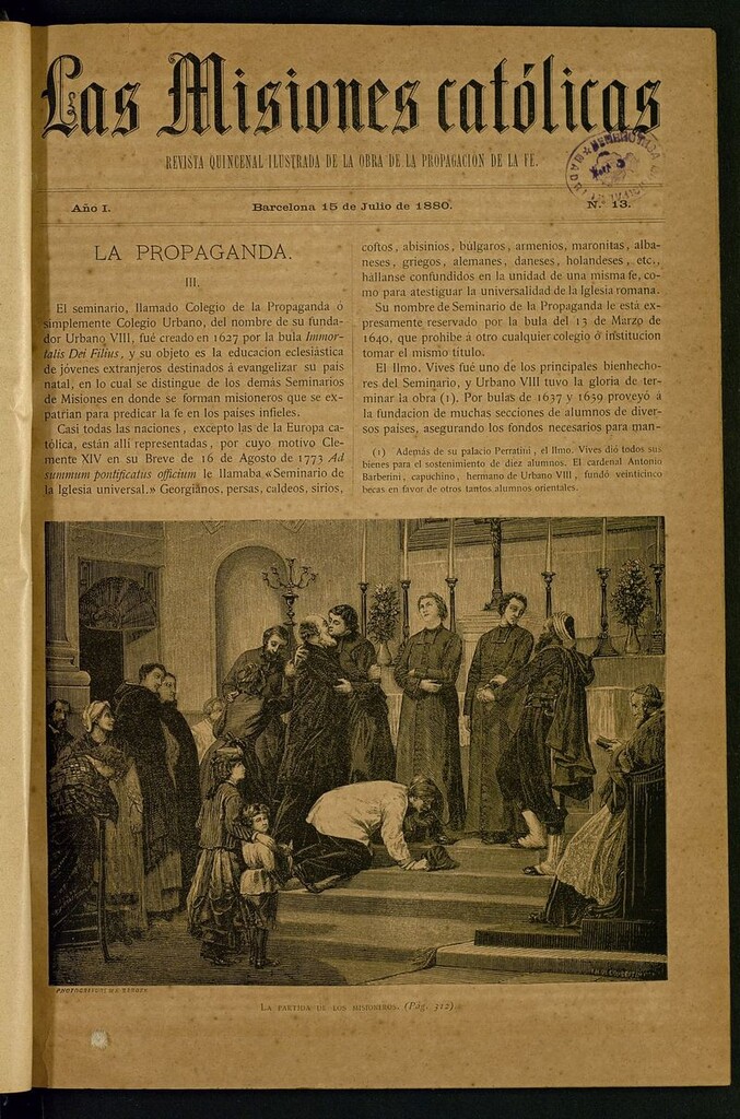 Miniatura de Las Misiones Católicas del 15 de julio de 1880