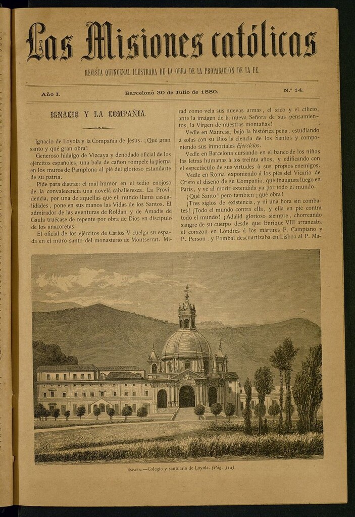Miniatura de Las Misiones Católicas del 30 de julio de 1880