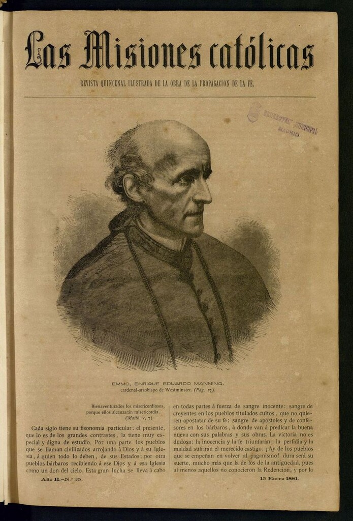 Miniatura de Las Misiones Católicas del 15 de enero de 1881