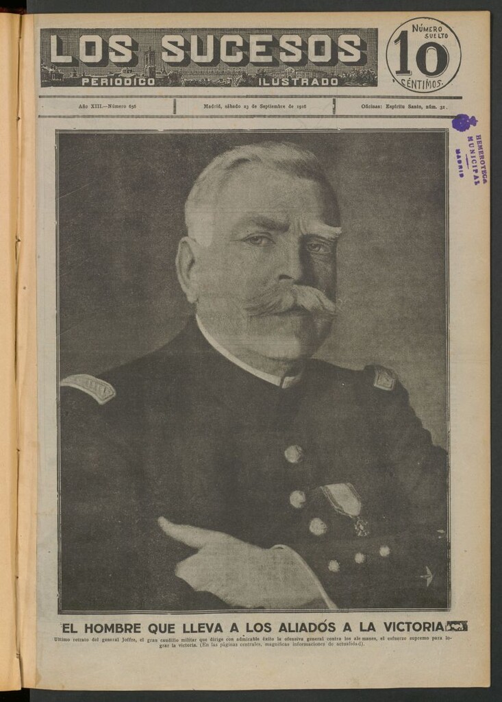Miniatura de Los Sucesos : periódico ilustrado del 23 de septiembre de 1916