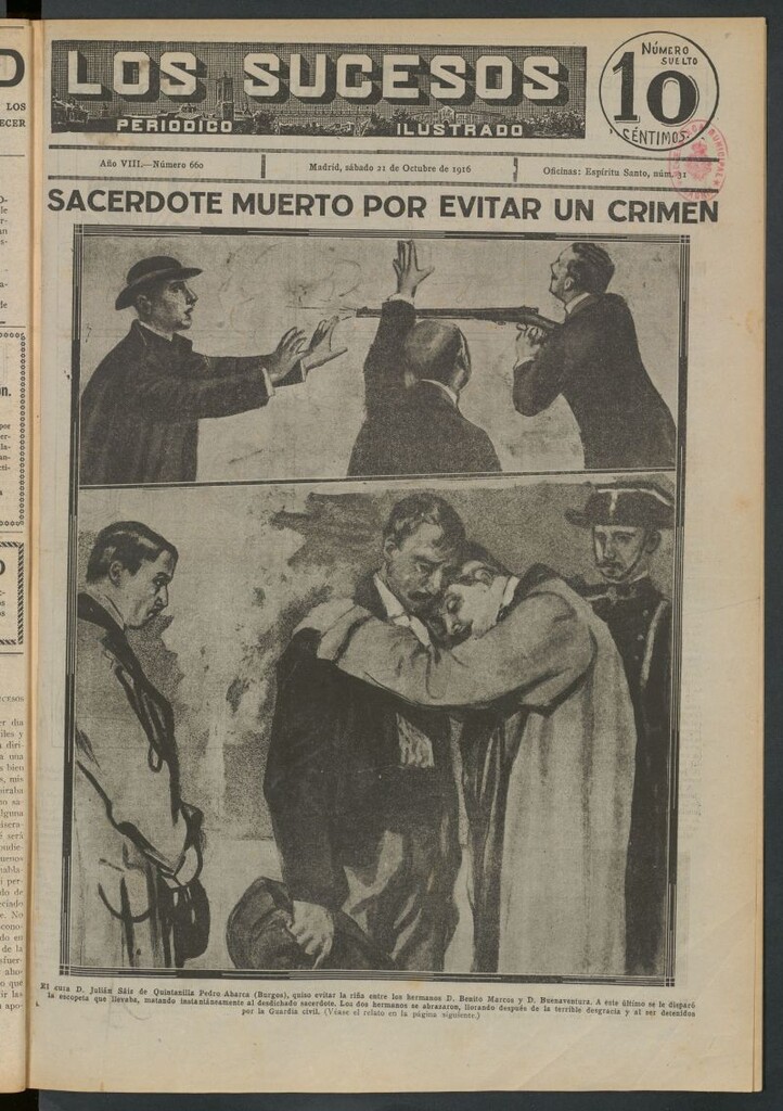 Miniatura de Los Sucesos : periódico ilustrado del 21 de octubre de 1916