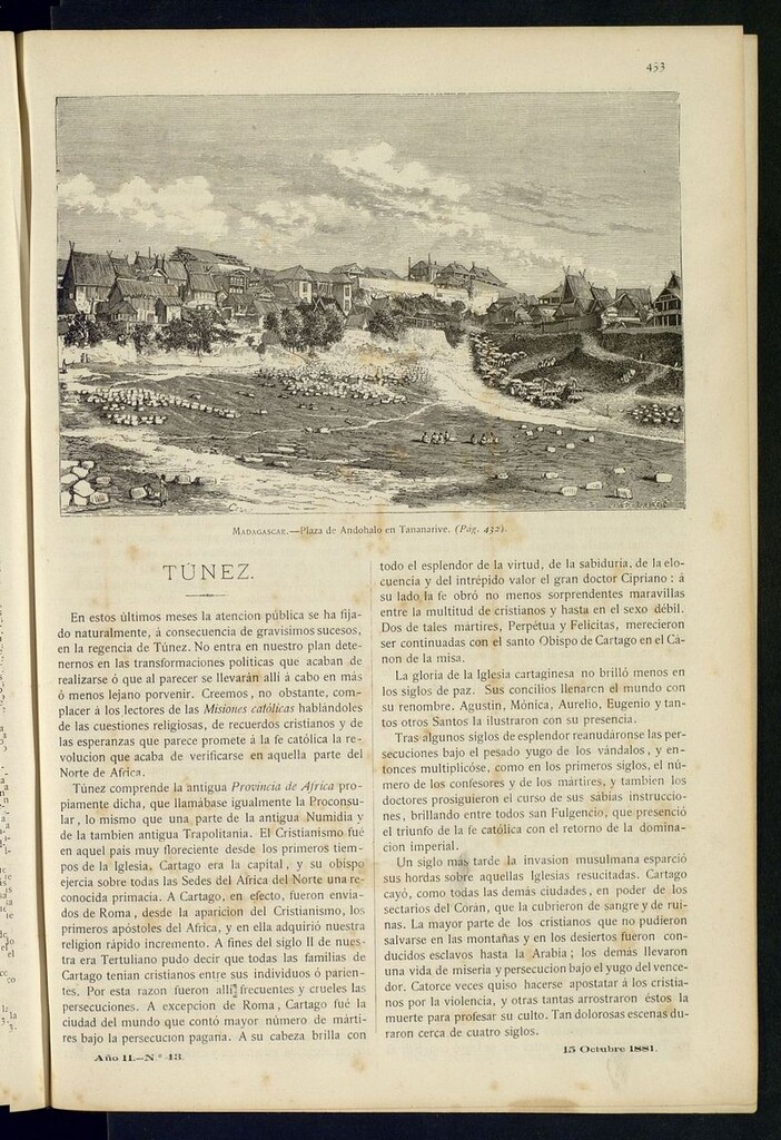 Miniatura de Las Misiones Católicas del 15 de octubre de 1881